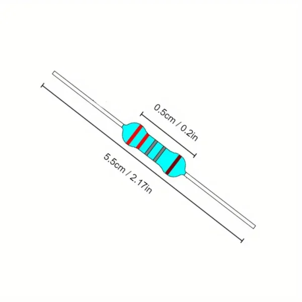 300pcs 1/4W Metal Film Resistor Assortment Kit