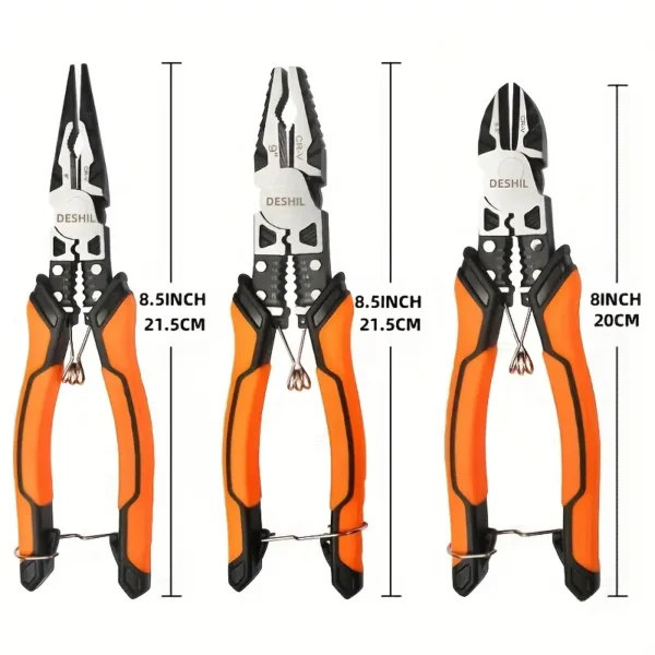3pcs DESHIL Wire Stripper Pliers Set
