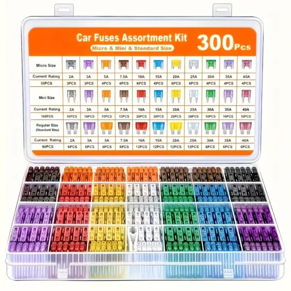 300pcs Automotive Fuse Assortment Kit