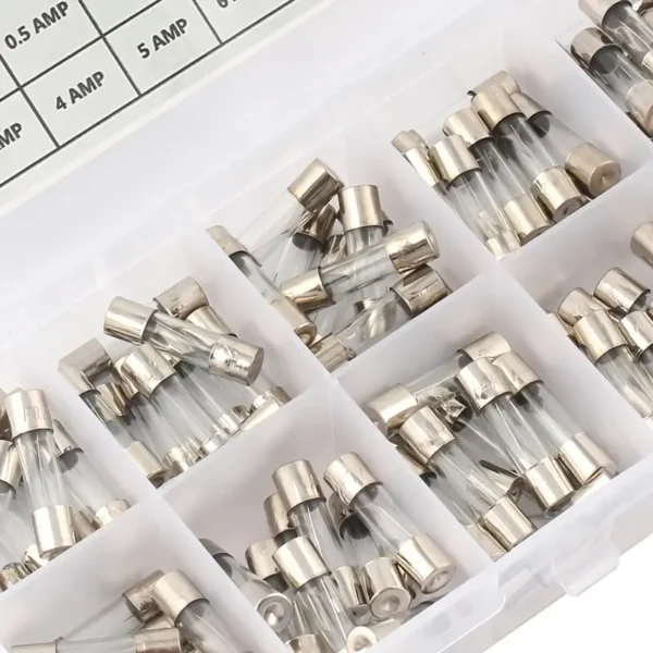 100pcs Quick Blow Glass Tube Fuse Assorted Kit
