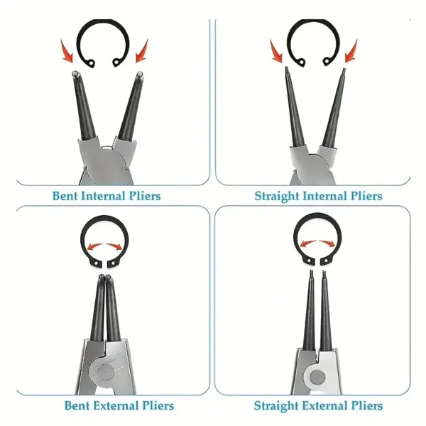 4 PCS Industrial Grade Spring Lock Pliers