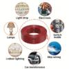 Flexible 2 Conductor Extension Cord  Red