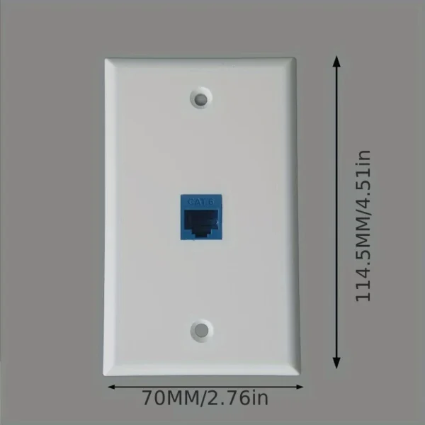 2pcs CAT6 RJ45 Wall Plate Jacks